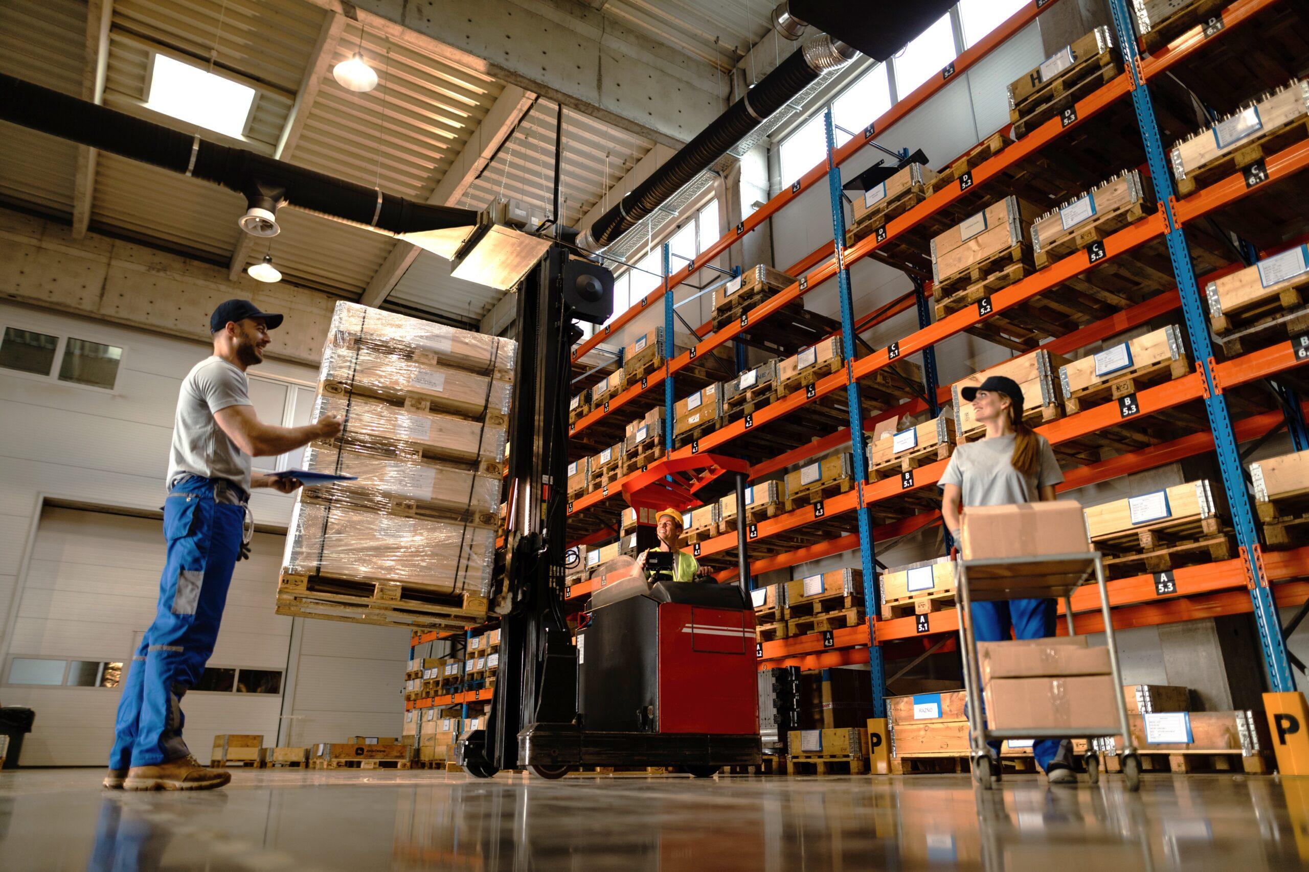 workers in shipping fulfillment warehouse