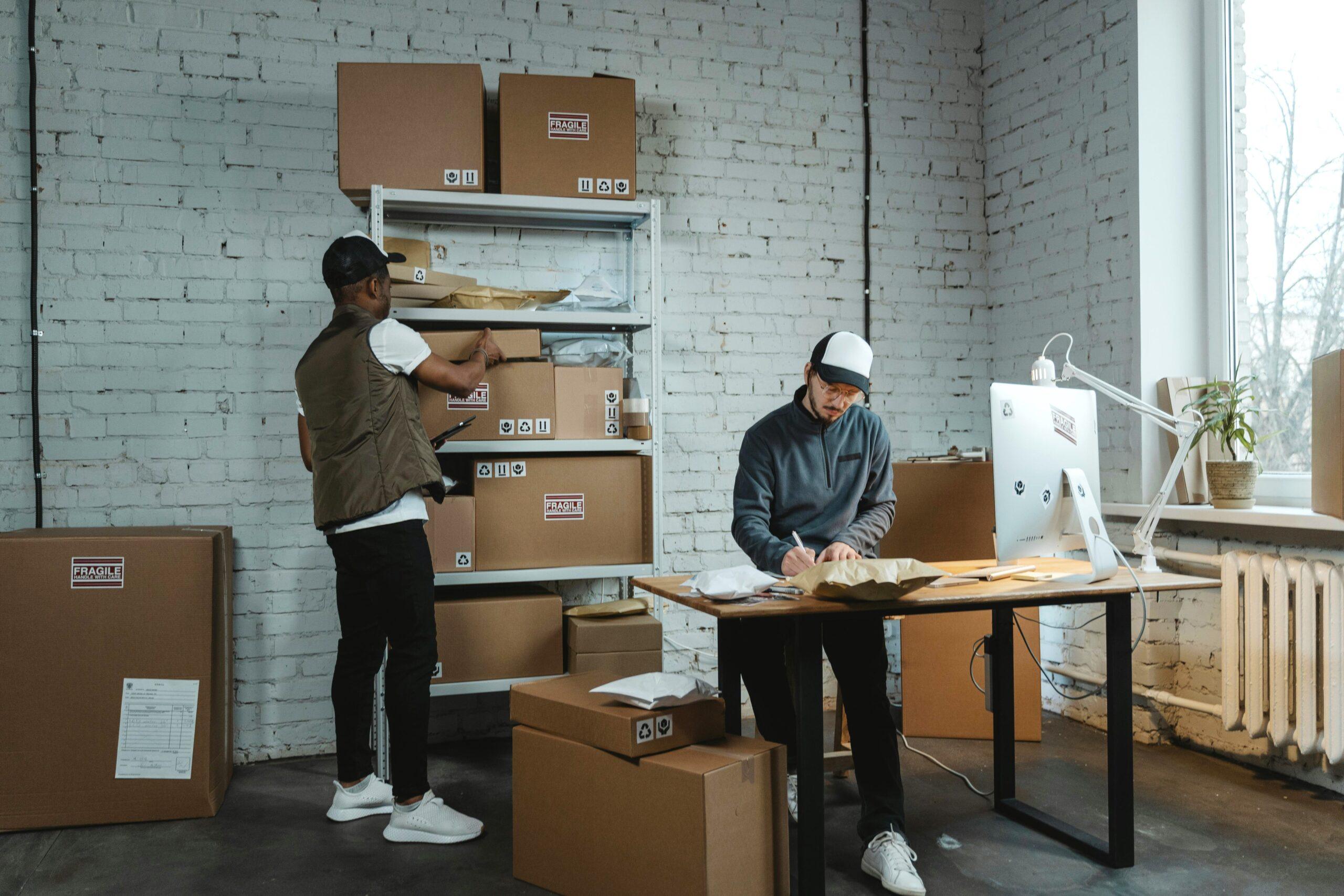 workers in shipping fulfillment warehouse